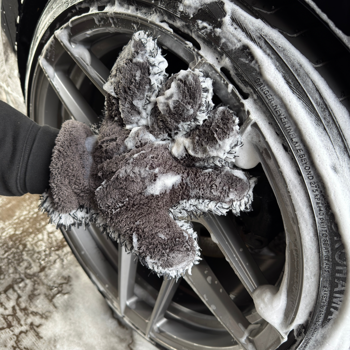 AutoDryX 5-Finger Waschhandschuh